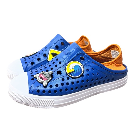 Skechers Other - Skechers Foamies Aqua Surge Water Shoes Blue and Orange with Charms Child Sz 13